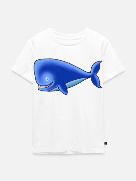 Blauwal - Kinder Premium Bio T-Shirt - Weiß