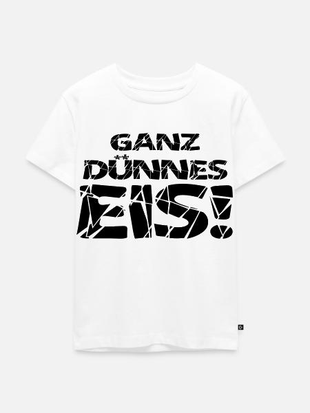 Ganz dünnes Eis - Kinder Premium Bio T-Shirt - Weiß