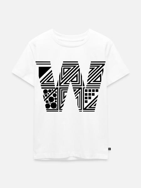 Buchstabe W - Kinder Premium Bio T-Shirt - Weiß