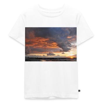 Wolkenformationen am Himmel - Kinder Premium Bio T-Shirt - Weiß - Vorne - Hailey (125cm)