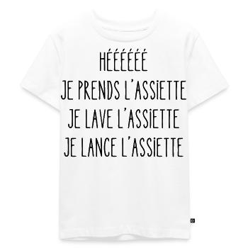 je prends l'assiette - T-shirt Premium bio Enfant - blanc - Devant - Hailey (125cm)