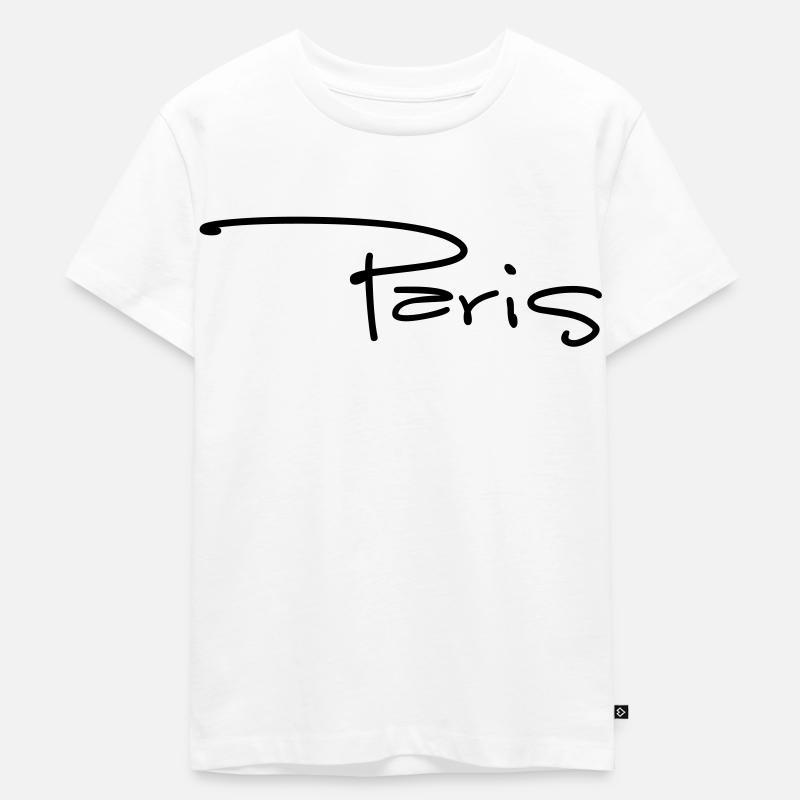 paris1 - Kinder Premium Bio T-Shirt - Weiß