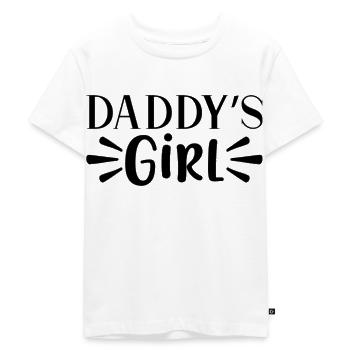 Daddy´s Girl - Kinder Premium Bio T-Shirt - Weiß - Vorne - Hailey (125cm)