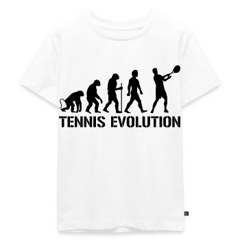evolution tennis - Kinder Premium Bio T-Shirt - Weiß - Vorne - Hailey (125cm)