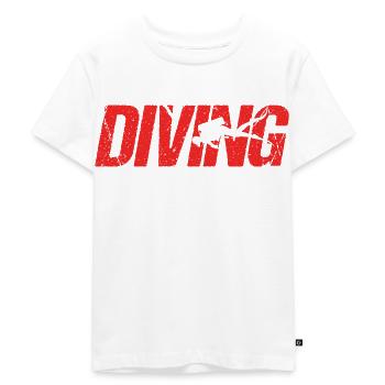 Dive - Diving Diver Gift - Kids Premium Organic T-Shirt - white - Front - Hailey (125cm)