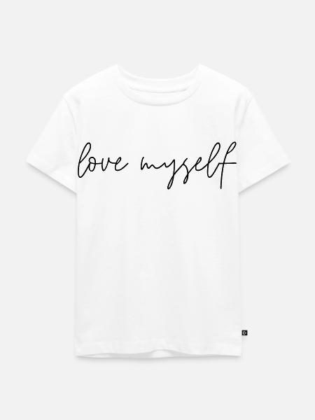 Love Myself - Kinder Premium Bio T-Shirt - Weiß