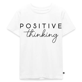 Positif thinking pensée Sort Anglais Police - T-shirt Premium bio Enfant - blanc - Devant - Hailey (125cm)