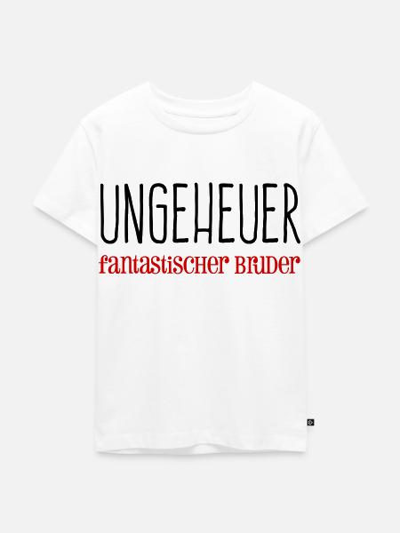Ungeheuer fantastischer Bruder - Kinder Premium Bio T-Shirt - Weiß