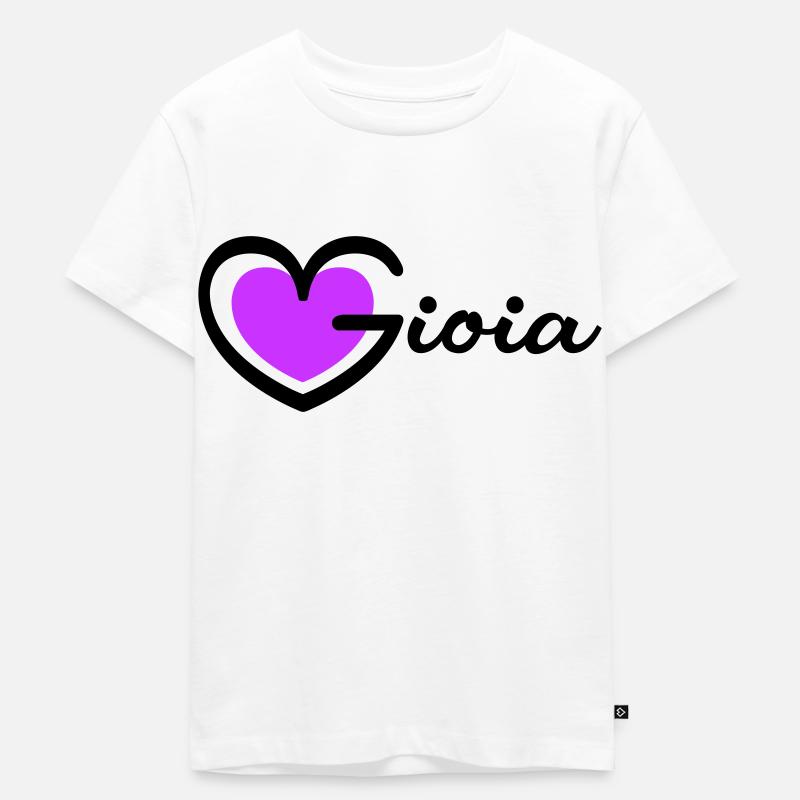 Gioia liebe Herz - Kinder Premium Bio T-Shirt - Weiß