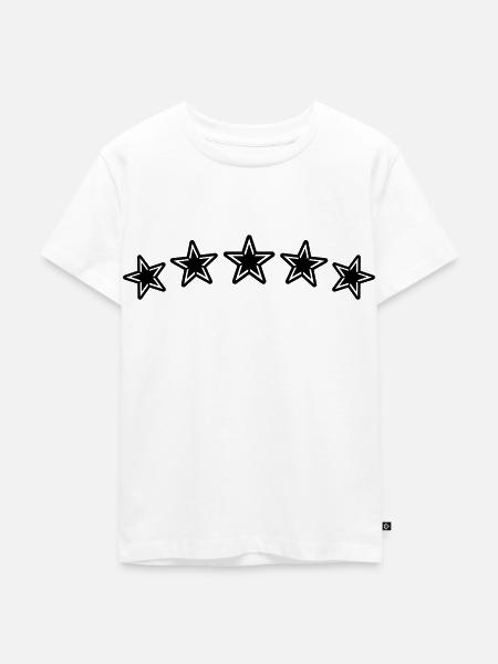 Fünf Sterne Banner - Kinder Premium Bio T-Shirt - Weiß