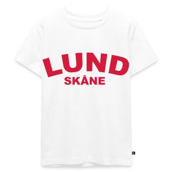 Lund Skåne - Kinder Premium Bio T-Shirt - Weiß - Vorne - Hailey (125cm)
