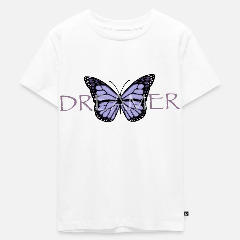 Rêveur de papillon - T-shirt Premium bio Enfant - blanc