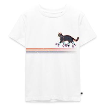 Roller Skating Cats Derby Skater - T-shirt Premium bio Enfant - blanc - Devant - Hailey (125cm)