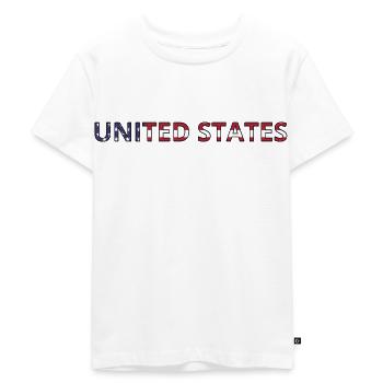 United States - T-shirt Premium bio Enfant - blanc - Devant - Hailey (125cm)