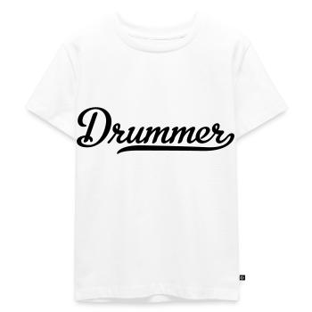 drummer - Kids Premium Organic T-Shirt - white - Front - Hailey (125cm)