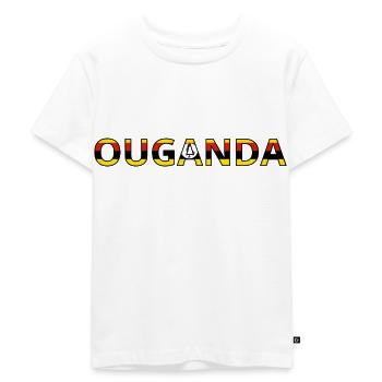 Uganda Flag - Kids Premium Organic T-Shirt - white - Front - Hailey (125cm)