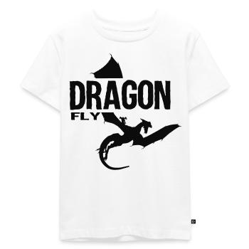 Drache, Tribal dragon, Chinesischer Drache,Drache - Kinder Premium Bio T-Shirt - Weiß - Vorne - Hailey (125cm)