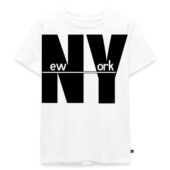 New York - Kinder Premium Bio T-Shirt - Weiß - Vorne - Hailey (125cm)