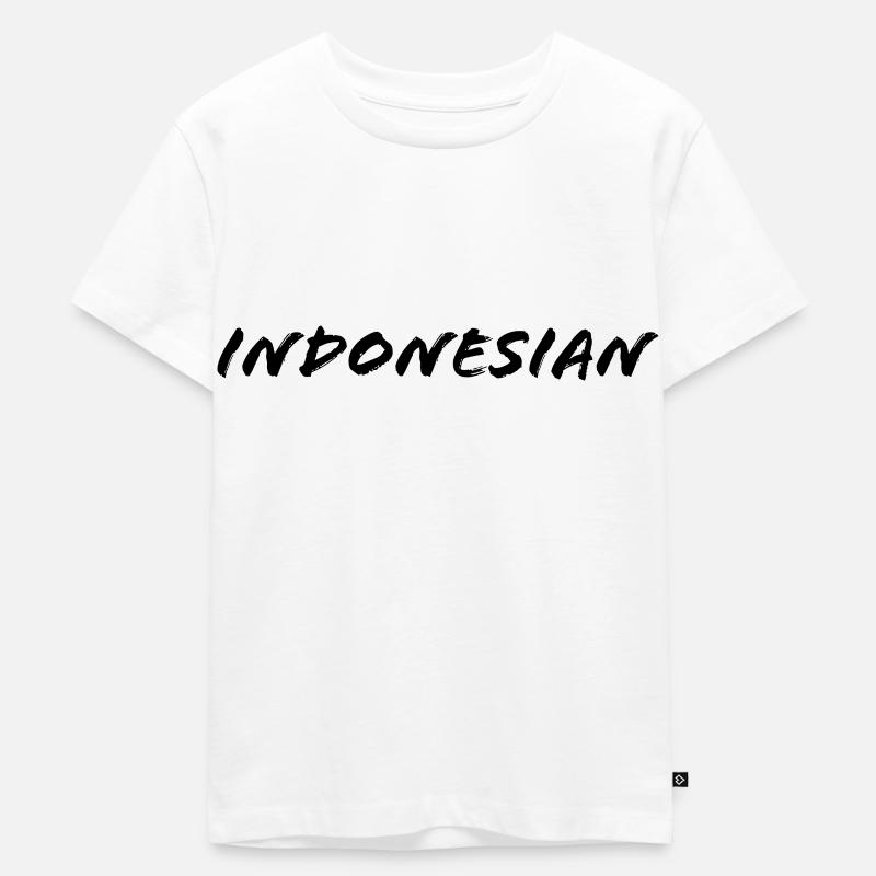 indonesisch - Kinder Premium Bio T-Shirt - Weiß