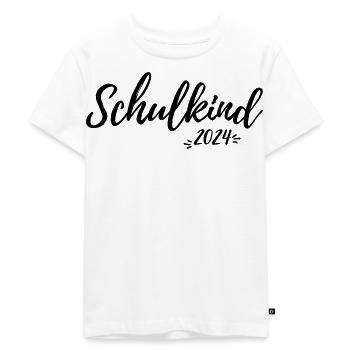 Schulkind 2024 - Kinder Premium Bio T-Shirt - Weiß - Vorne - Hailey (125cm)