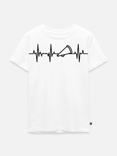 Megaphon Kardiogramm - Kinder Premium Bio T-Shirt - Weiß