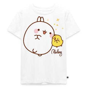 Molang Piu Piu mit Sternen - Kinder Premium Bio T-Shirt - Weiß - Vorne - Hailey (125cm)