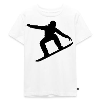 Snowboarder, Snowboard, Snowboard - T-shirt Premium bio Enfant - blanc - Devant - Hailey (125cm)