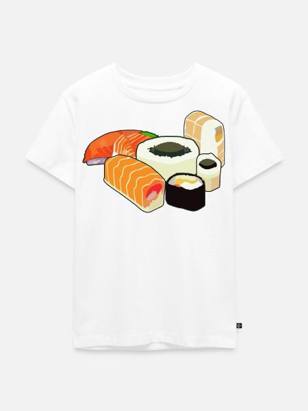 Sushi Illustration - Kinder Premium Bio T-Shirt - Weiß
