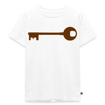 Ein Schlüssel - Kinder Premium Bio T-Shirt - Weiß - Vorne - Hailey (125cm)