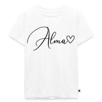 Alma Name Vorname Mädchen - Kinder Premium Bio T-Shirt - Weiß - Vorne - Hailey (125cm)