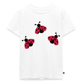 Marienkäfer - Kinder Premium Bio T-Shirt - Weiß - Vorne - Hailey (125cm)