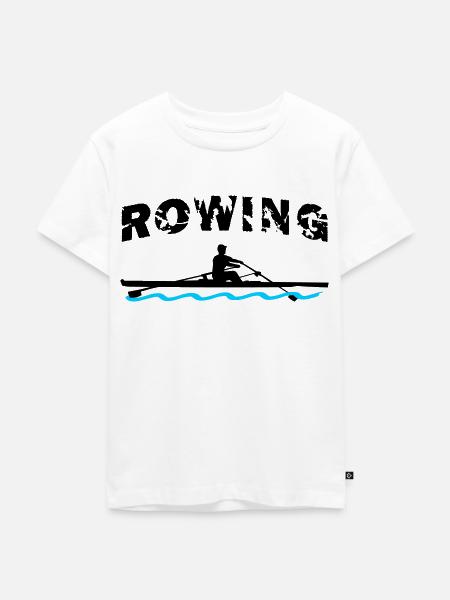 Rudern, Ruderboot, Ruderer - Kinder Premium Bio T-Shirt - Weiß