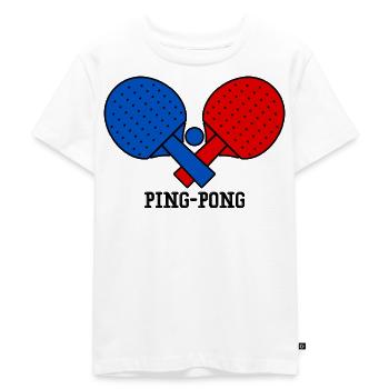 Tischtennisschläger Freizeitgeschenk Tischtennisspieler - Kinder Premium Bio T-Shirt - Weiß - Vorne - Hailey (125cm)