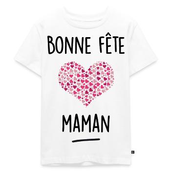 Bonne fête maman - T-shirt Premium bio Enfant - blanc - Devant - Hailey (125cm)