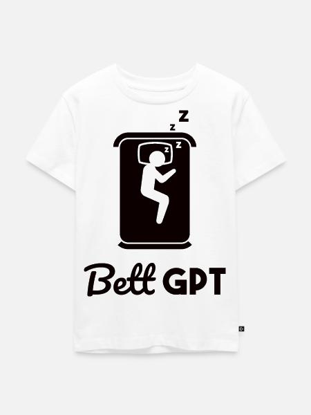 Bett GPT KI Geschenk - Kinder Premium Bio T-Shirt - Weiß