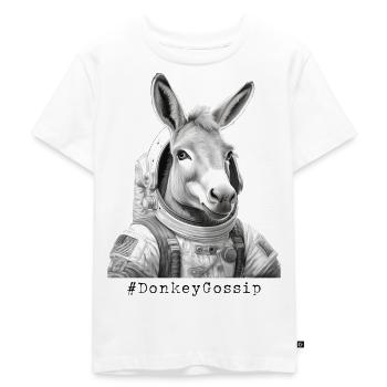#DonkeyGossip - Astronaut Esel - Kinder Premium Bio T-Shirt - Weiß - Vorne - Hailey (125cm)