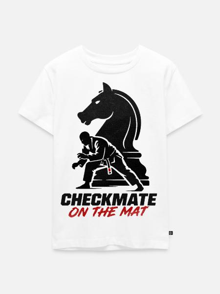Schachmatt auf der Matte – BJJ - Kinder Premium Bio T-Shirt - Weiß