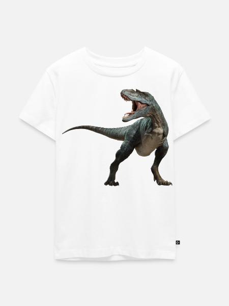 Dinosaurier T-Rex - Kinder Premium Bio T-Shirt - Weiß