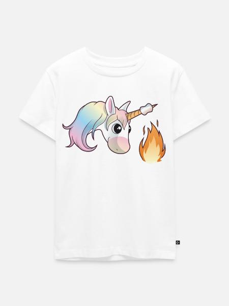 Unicorn Marshmallow - Kinder Premium Bio T-Shirt - Weiß