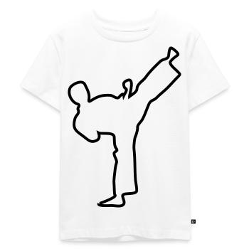 karate - Kinder Premium Bio T-Shirt - Weiß - Vorne - Hailey (125cm)