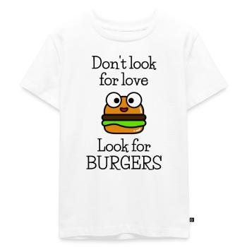 Burger Faim BBQ griller les amants cadeau - T-shirt Premium bio Enfant - blanc - Devant - Hailey (125cm)