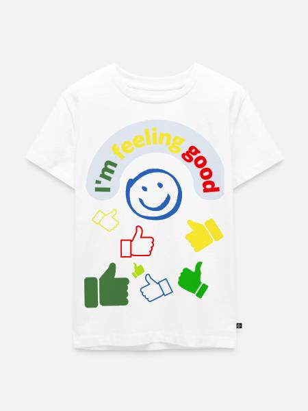 I feel good - Kinder Premium Bio T-Shirt - Weiß