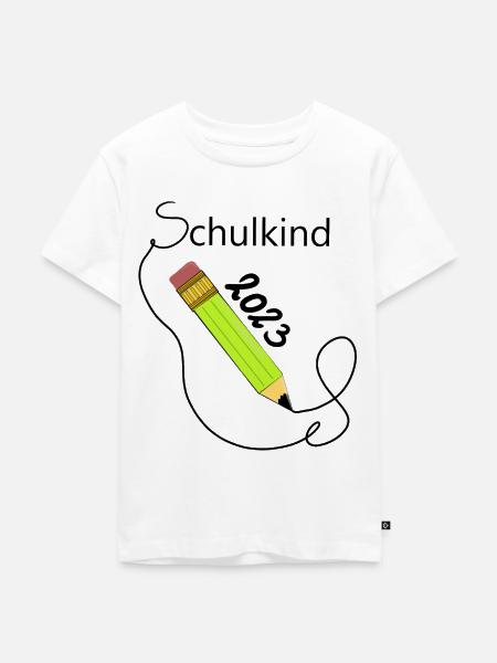 schule - Kinder Premium Bio T-Shirt - Weiß