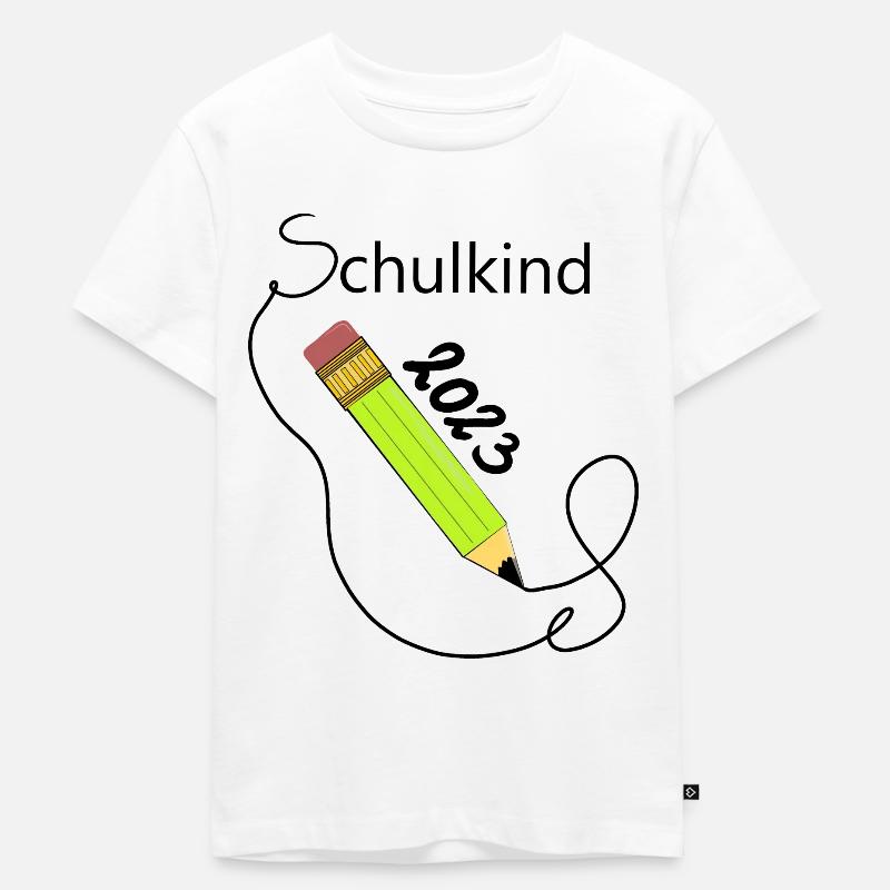schule - Kinder Premium Bio T-Shirt - Weiß