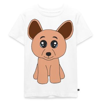 Kleiner goldiger Hund/Chihuahua - Kinder Premium Bio T-Shirt - Weiß - Vorne - Hailey (125cm)