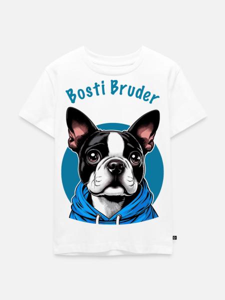 Bosti Bruder - Kinder Premium Bio T-Shirt - Weiß