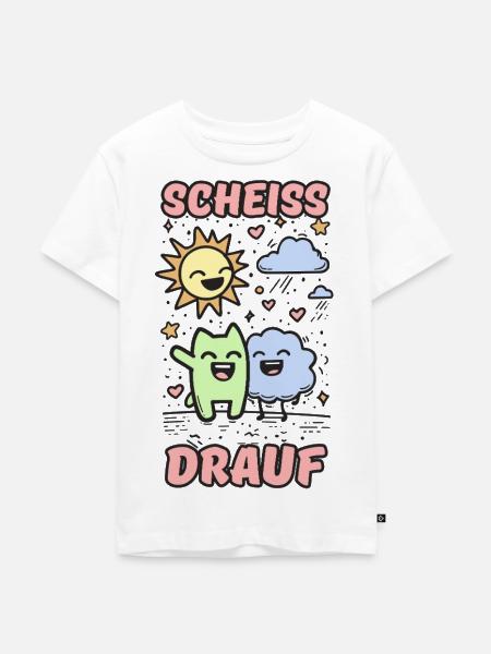 Scheiss drauf - Kinder Premium Bio T-Shirt - Weiß