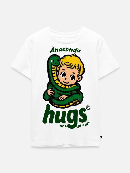 Anakonda Umarmung Kindmotiv - Kinder Premium Bio T-Shirt - Weiß