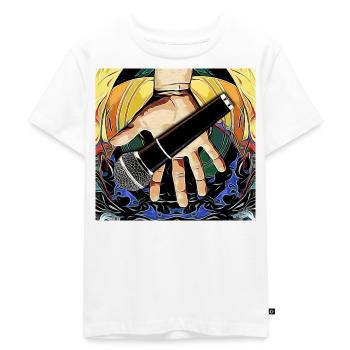 Musical Microphone - T-shirt Premium bio Enfant - blanc - Devant - Hailey (125cm)
