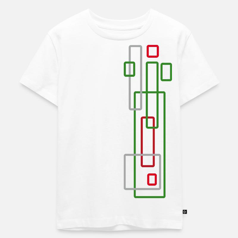 Streifen Muster Ornament - MODERN - Kinder Premium Bio T-Shirt - Weiß